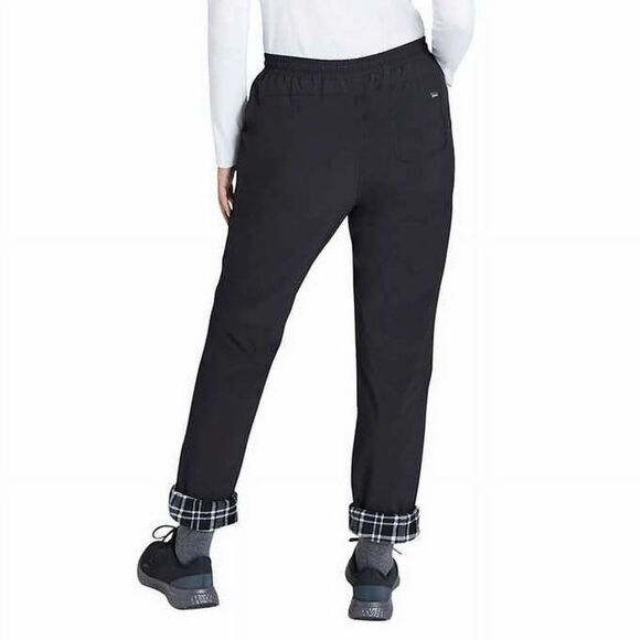 Eddie Bauer Ladies' Size 8, Pull-on Fleece Lined Pant, Black Hiking Pants - Picture 1 of 4